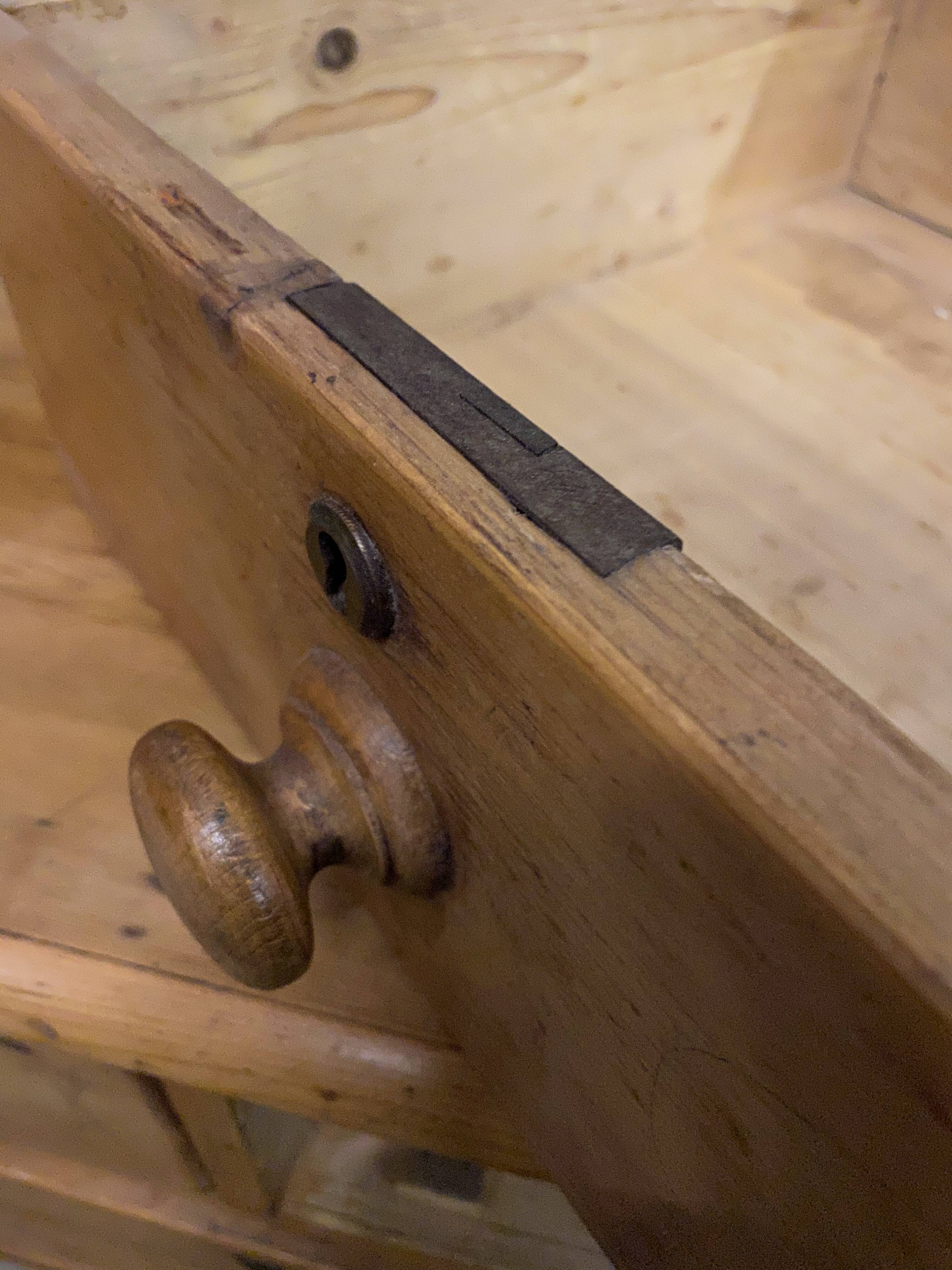 Old dresser with wooden drawers