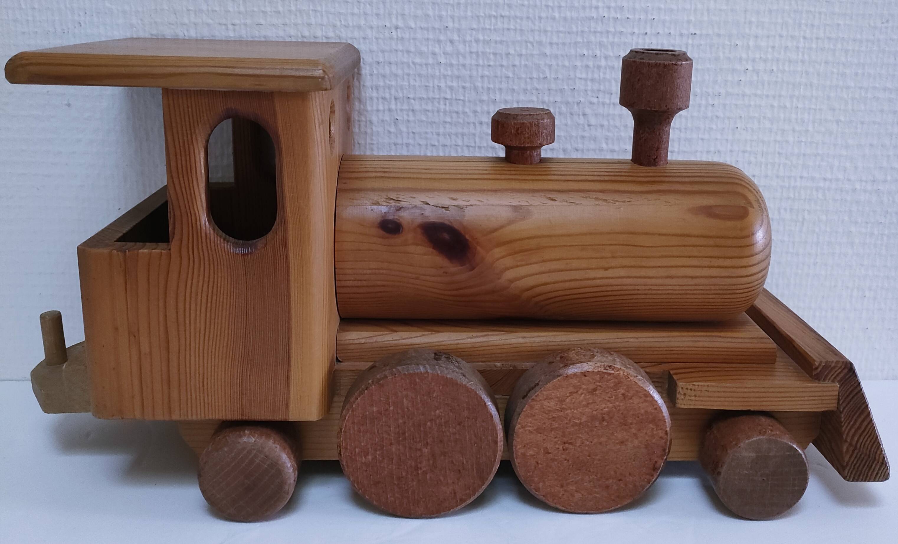 Large wooden train stamped Wog Austria