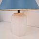 White Ceramic Palm Tree Table Lamp in the style of Serge Roche, 1970s