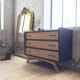 Black and wood vintage dresser