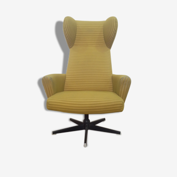 Swivel chair model "Super Velur", vintage ' 80s, Czechoslovakia