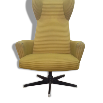 Swivel chair model "Super Velur", vintage ' 80s, Czechoslovakia