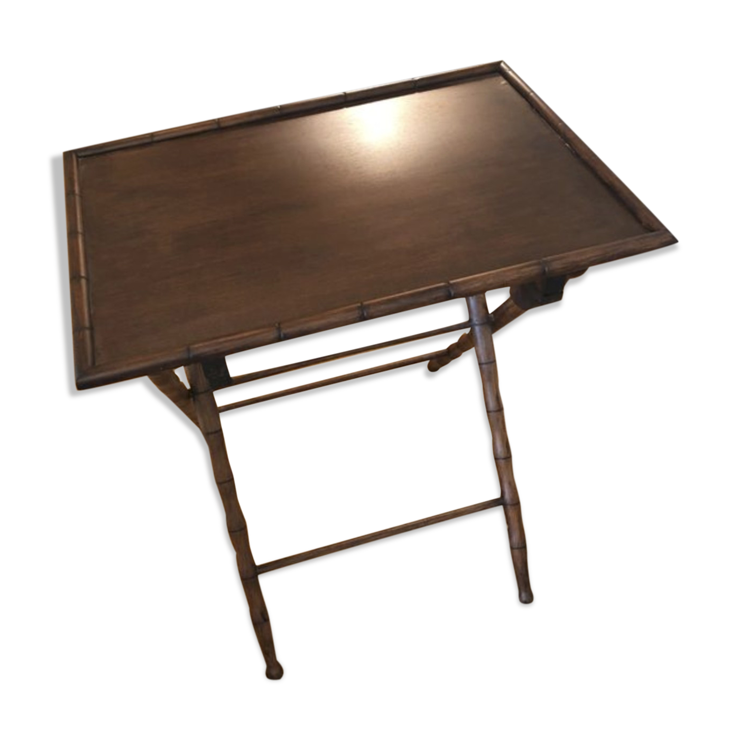 Vintage early 20th century bamboo folding table