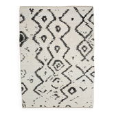 Tapis marocain moderne super doux blanc neutre 7x10, 216x294 cm