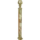 Hollywood Regency Coat Rack Onyx and Brass Fifties 167cm