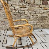 Bamboo rocking chair 1950