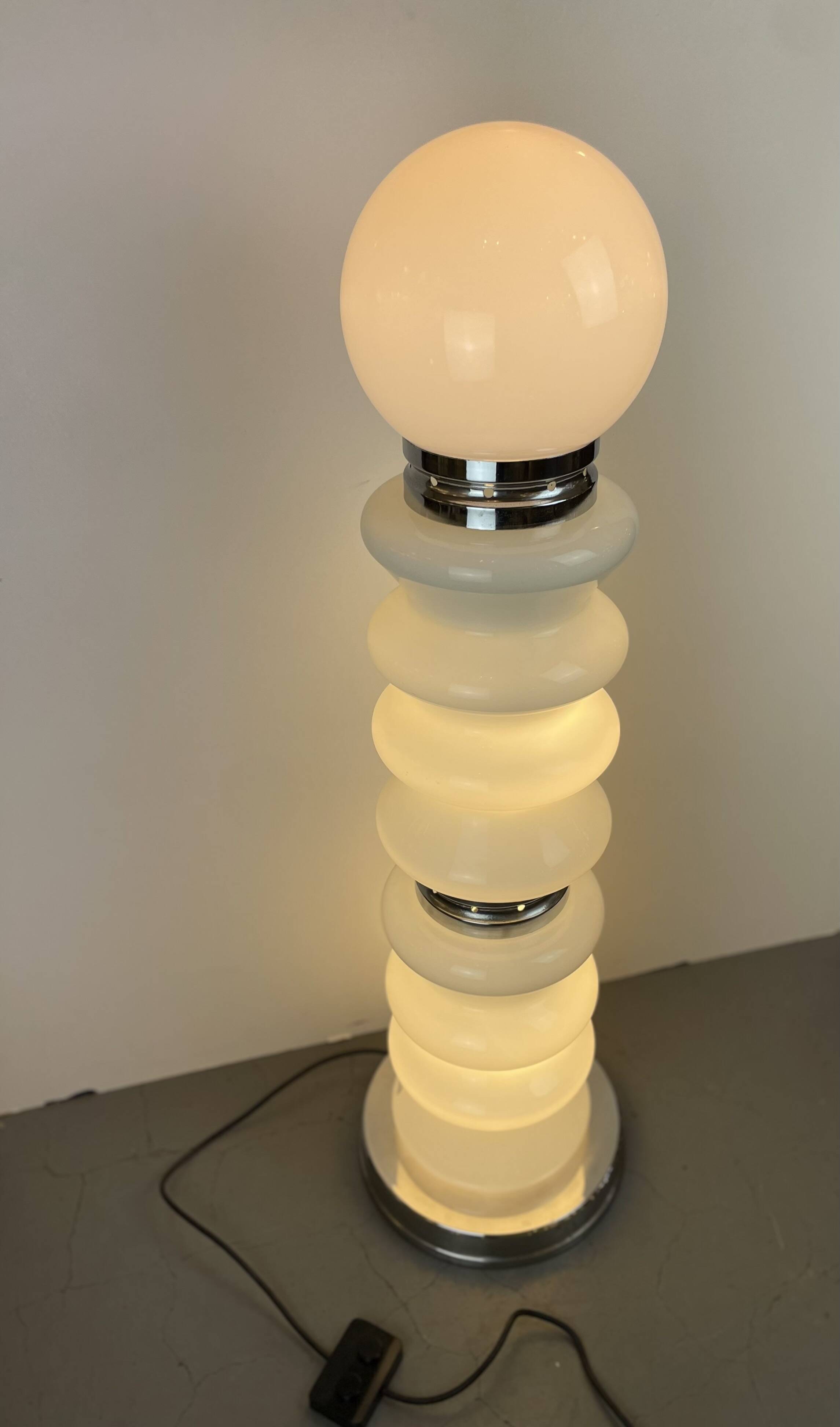 Lampadaire Murano dans le style de Calo Nason pour Mazzega, années 1970