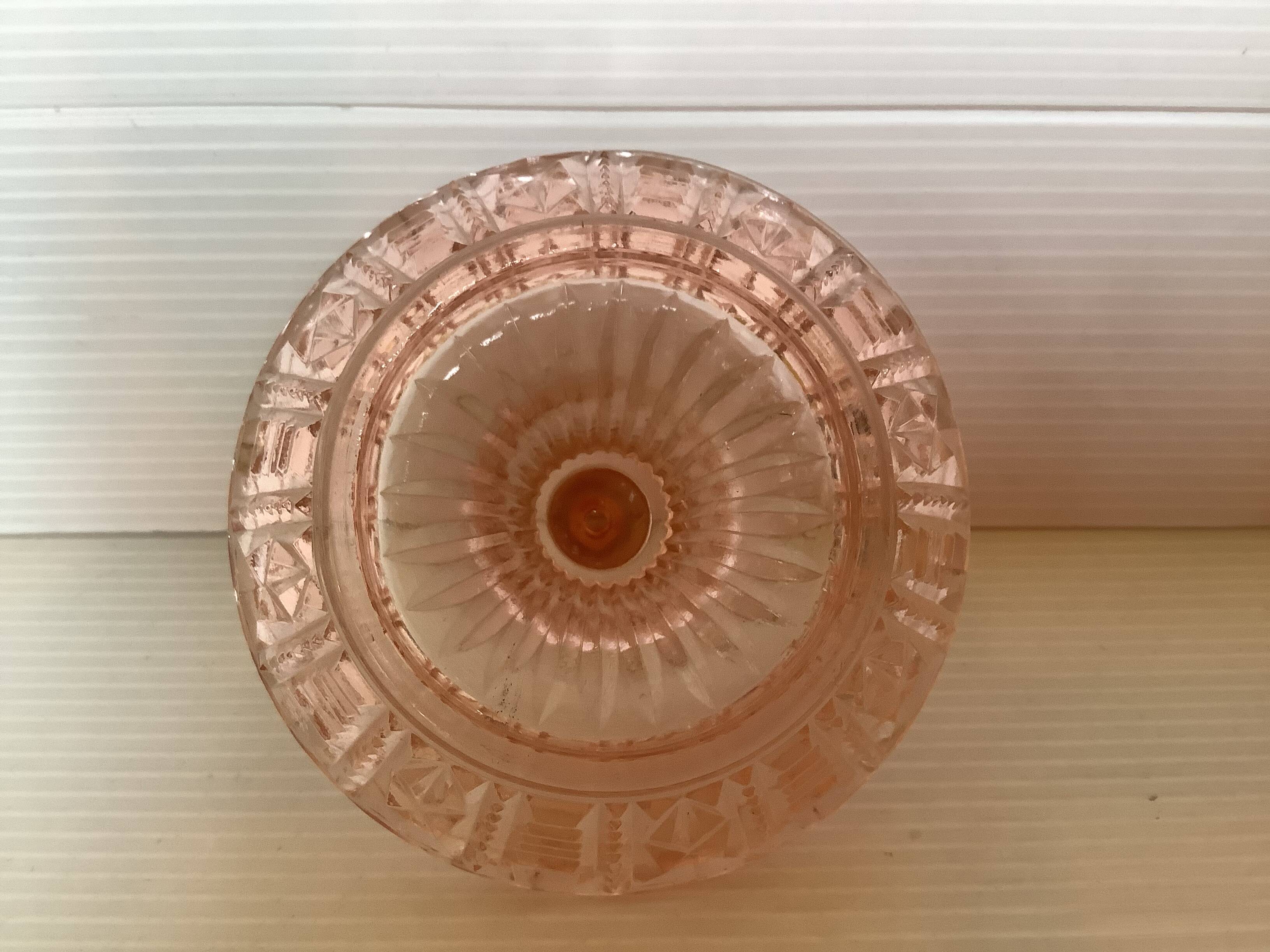Old pink ring glassware from Scailmont Belgium