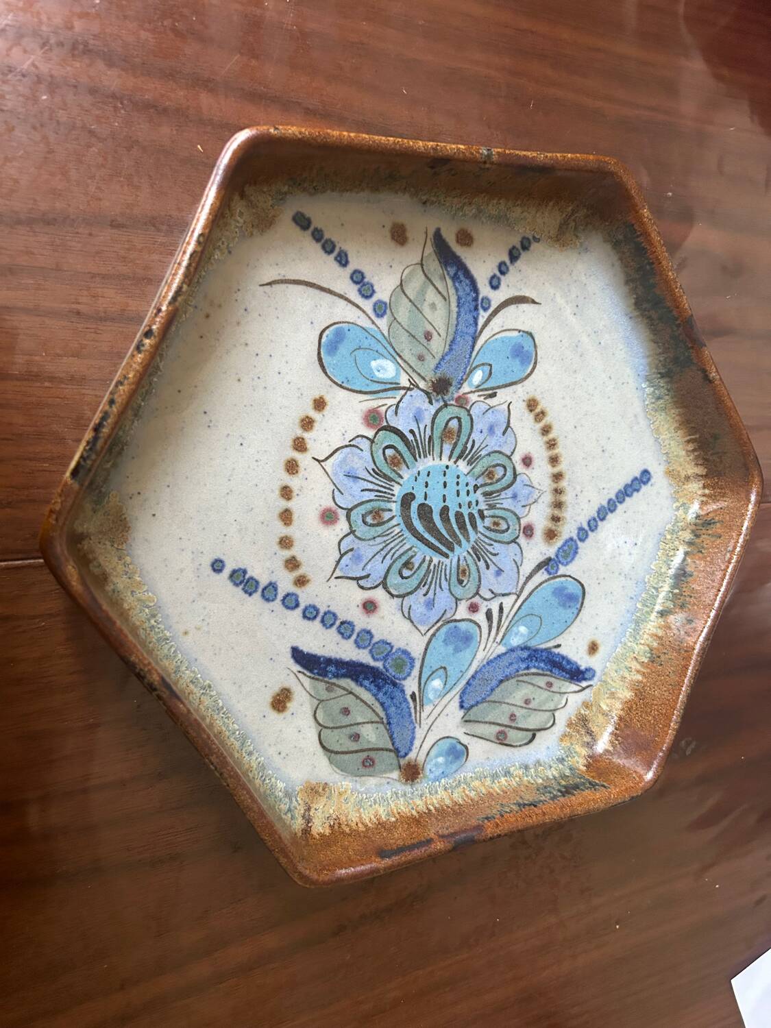 Ceramic plate Ken Edwards Tonala, Mexico 1970