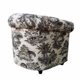 Club armchair toile de jouy