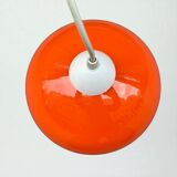 Suspension en opaline orange ronde Space Age, 1970