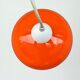 Round pendant light in orange opaline glass, vintage 1970s - Space Age