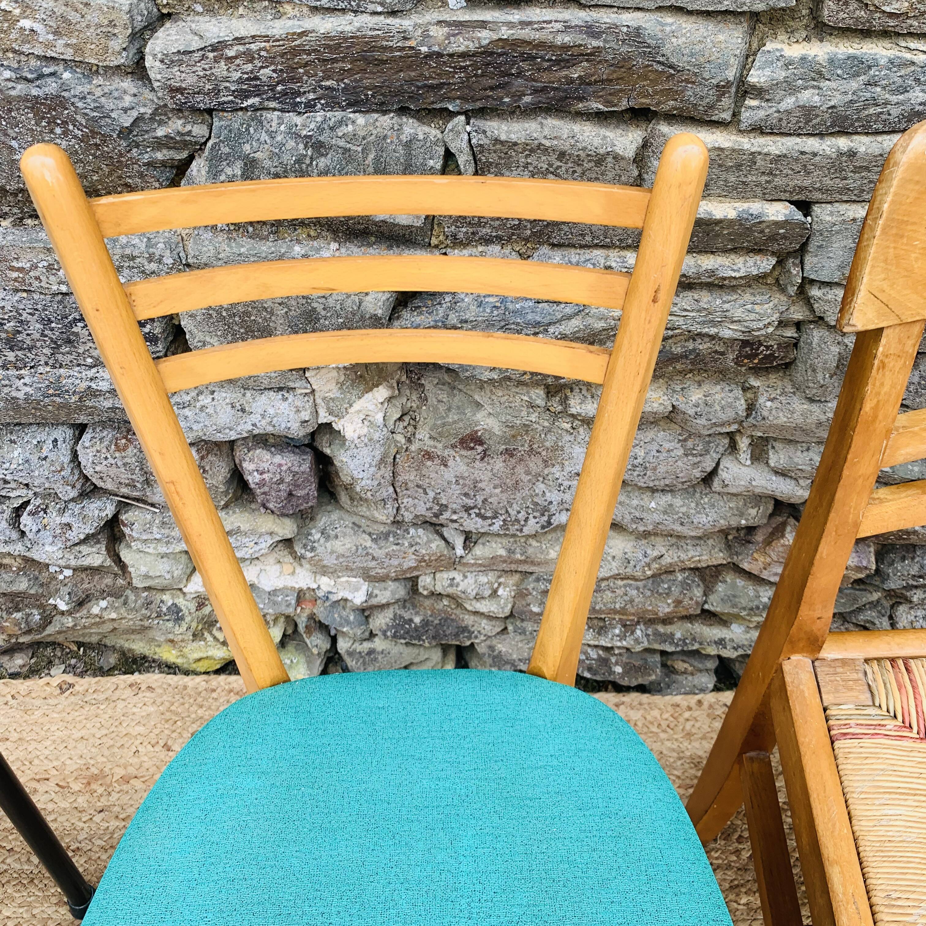 Set of 4 mismatched chairs