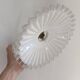 Vintage wall light in notched opaline and gilded brass