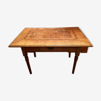 Marquetry games table