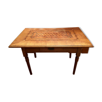 Marquetry games table