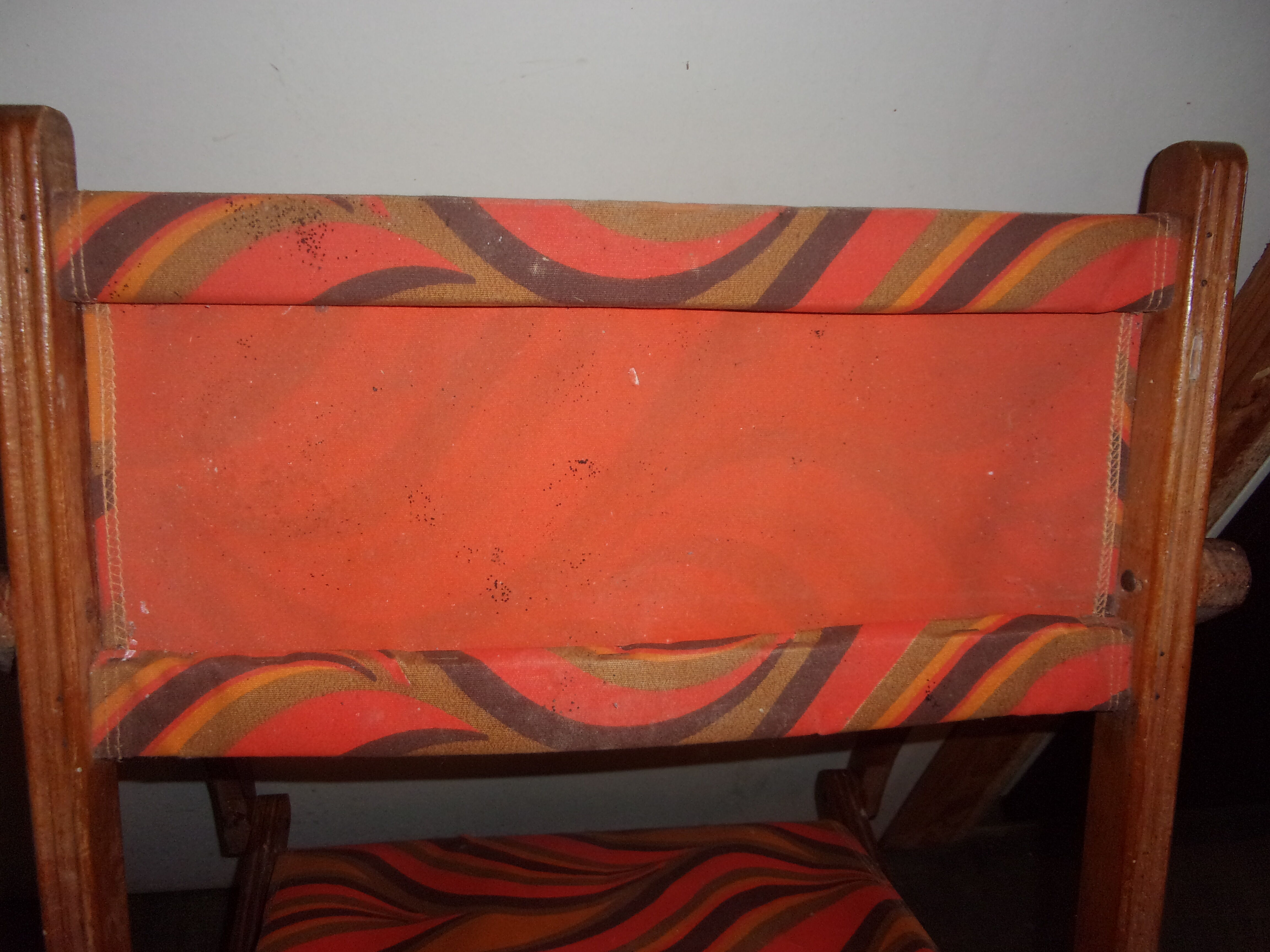 Folding chair wood camping Scandinavian style 1960