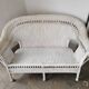 Banquette en rotin blanc