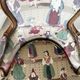 Pair of LOUIS XV-style moulded wooden shepherdesses and fabric
