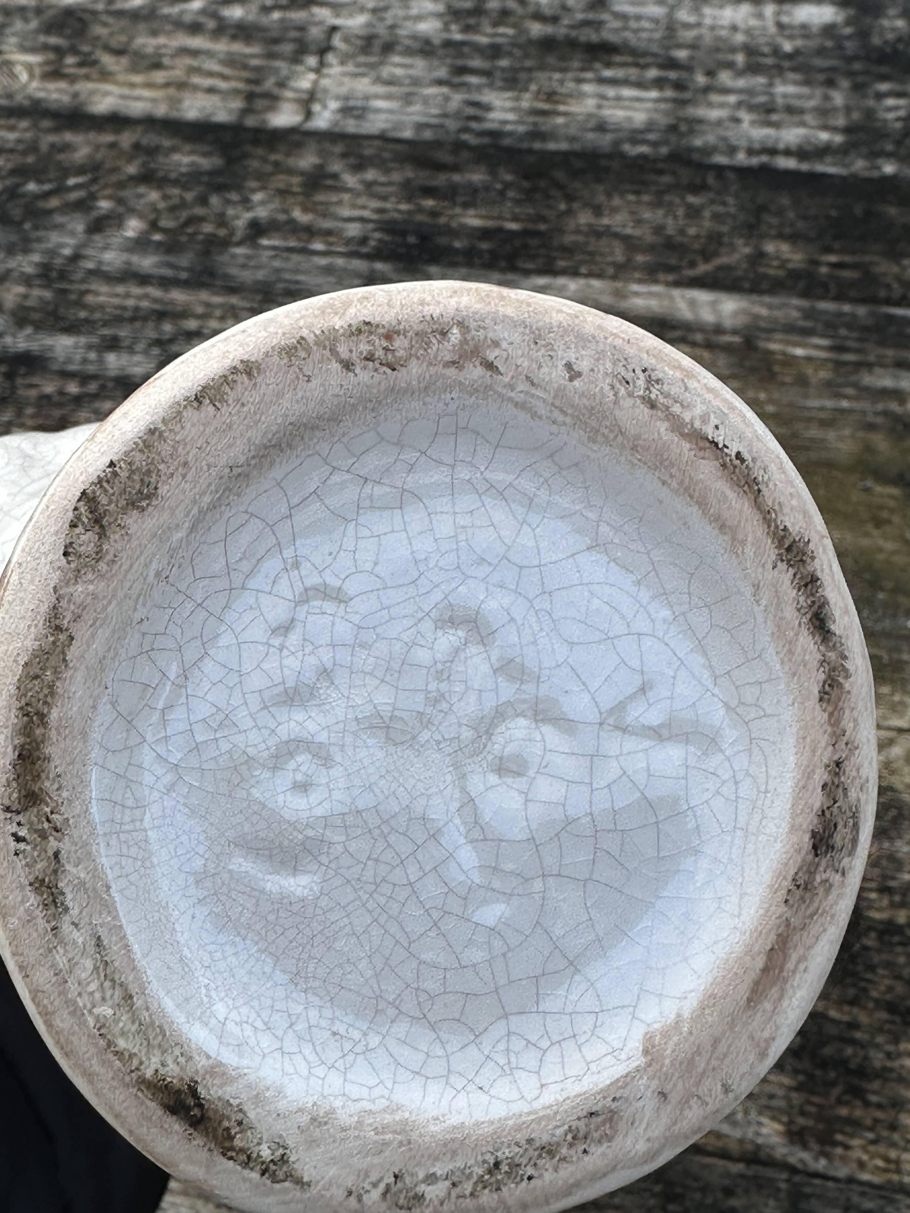 Rooster pitcher in cracked ceramic Art Deco style