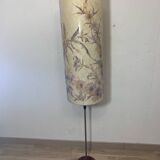 Lampadaire avec abat jour en fleurs séchées