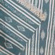 Handmade blue and white Berber carpet in pure wool