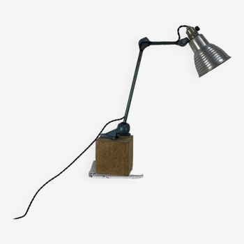 Lampe vintage Gras Ravel n°201 patine bleue