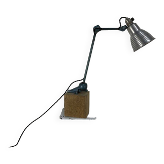 Lampe vintage Gras Ravel n°201 patine bleue