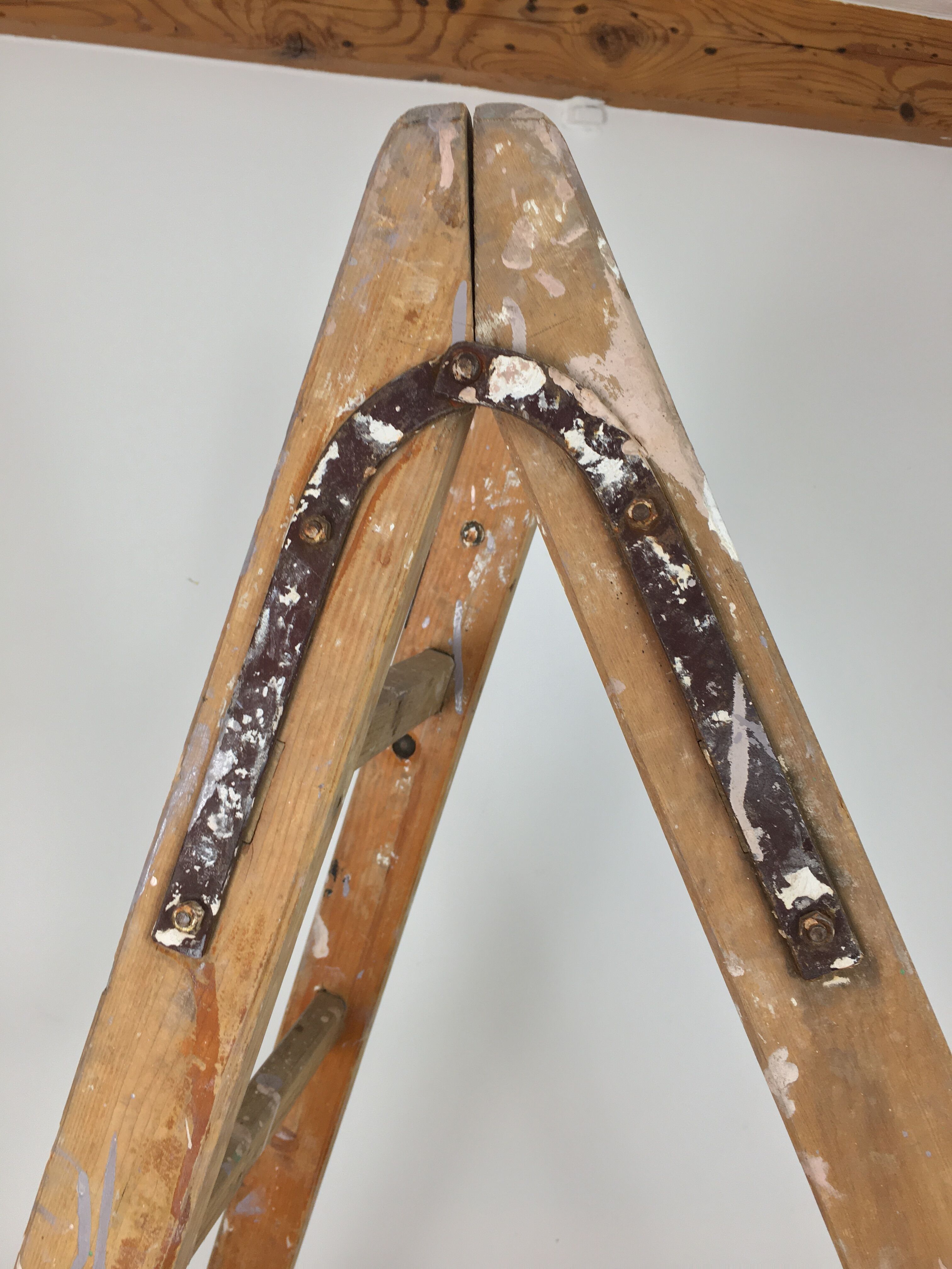 Double scale, painter's stepladder, wood