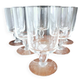 New crystal glasses with twisted feet