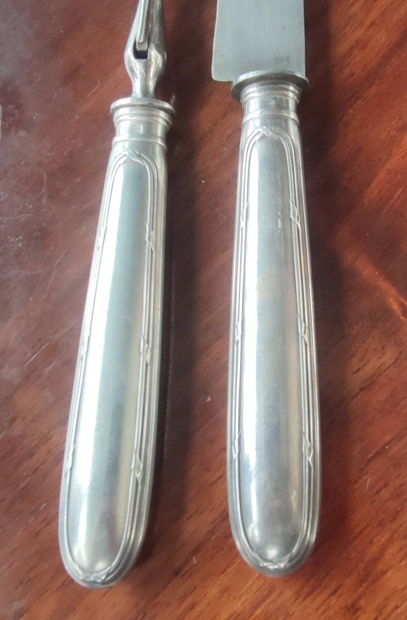 Old 3-piece lamb serving cutlery
