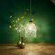 Suspension globe vintage en verre