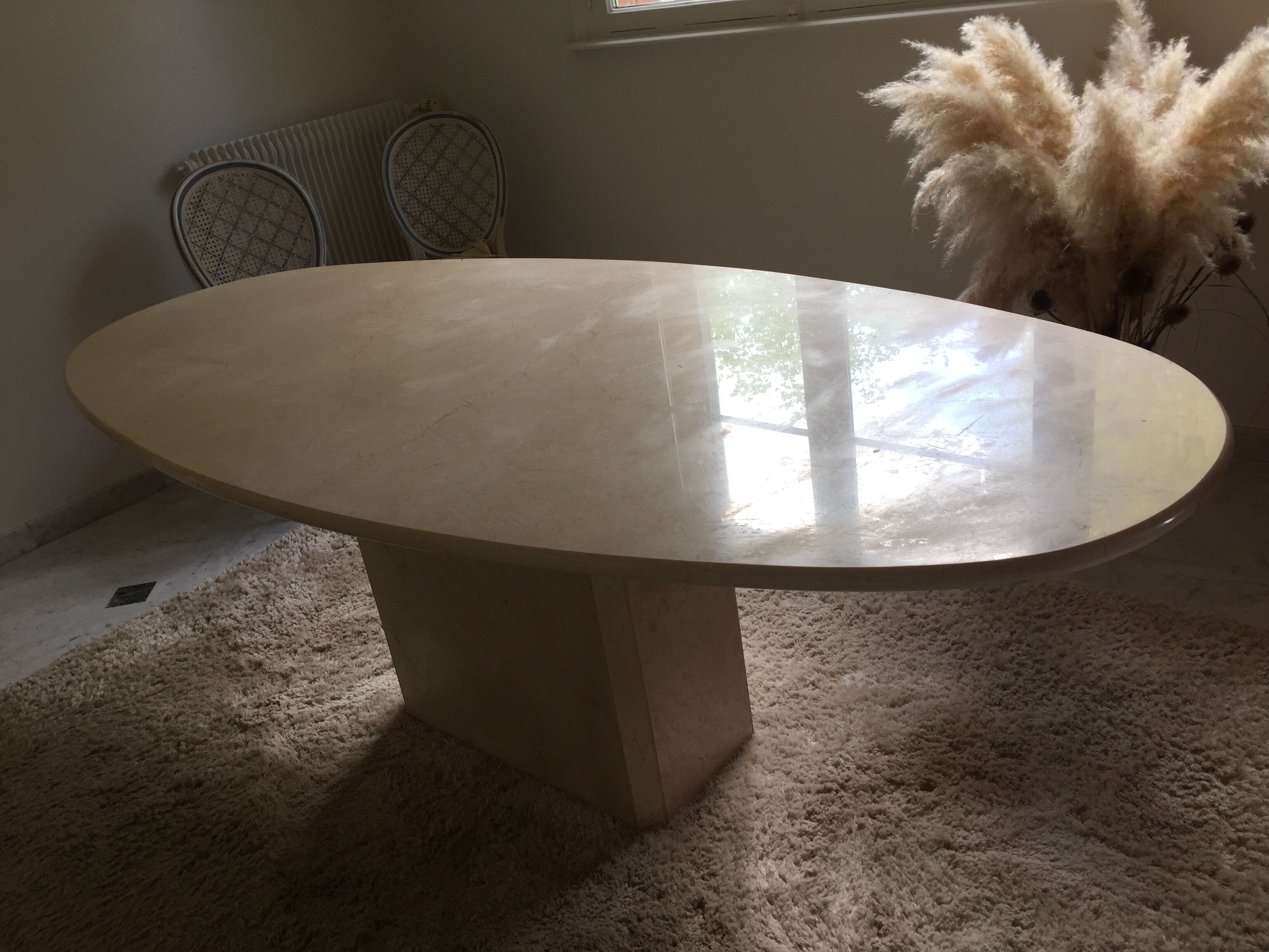 Travertine table