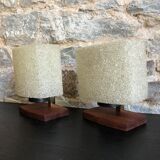 Pair of Scandinavian bedside lamps 1960
