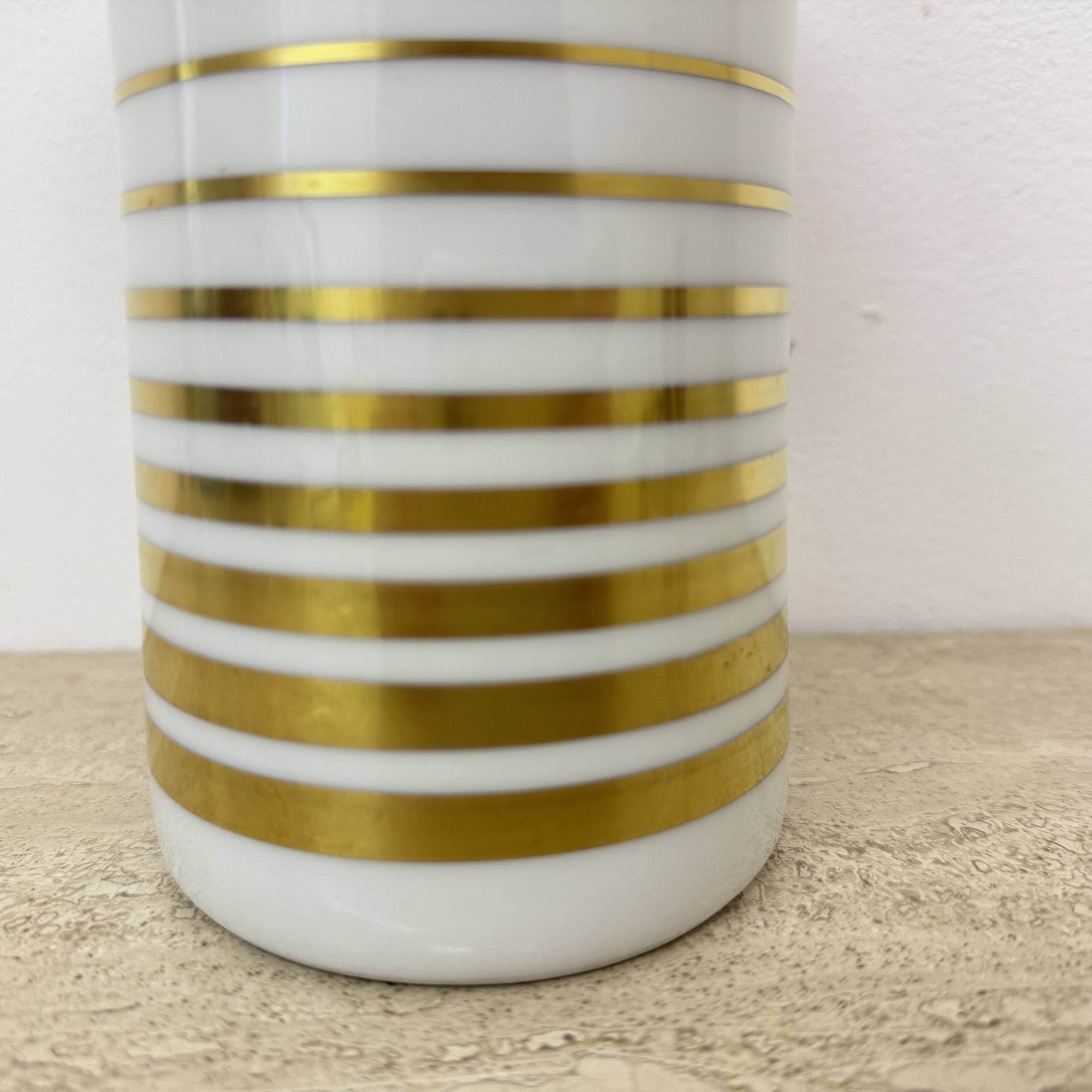 Vintage space age vase Bavaria arzberg Germany golden decor , 1970s