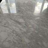 Rectangular coffee table in white marble