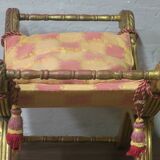 Antique parcel gilt cruciform stool