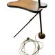 Vintage tripod floor lamp with shelf