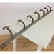 Industrial wall coat rack 7 handcrafted metal hooks