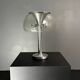 Midcentury space age large glass mushroom table lamprey Temde, 1960s
