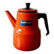 Vintage coffee maker in red enameled metal and Bakelite