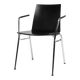 Mid-Century Modern Black Chair in with Armrests, Belgium