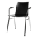 Mid-Century Modern Black Chair in with Armrests, Belgium