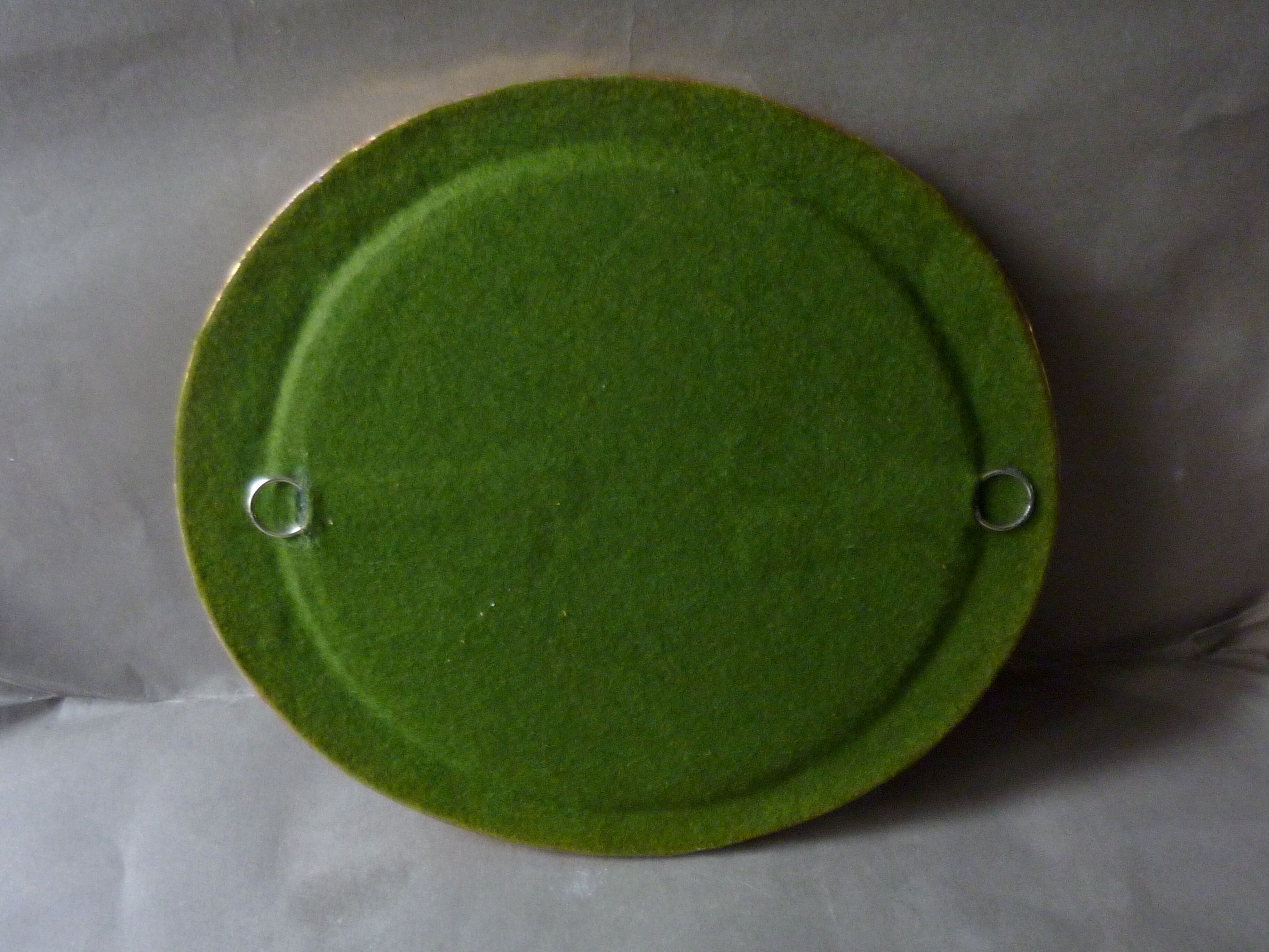 Mirror Francis Lembo, pink and gold in the 50-60 years 27x24cm