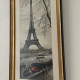 Vintage lithograph by Ortiz Alfau - Paris - the Eiffel Tower