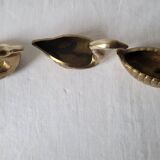 Trio of zoomorphic brass swan empty pockets