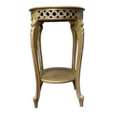 Louis XV style pedestal or pedestal in openwork gilded wood