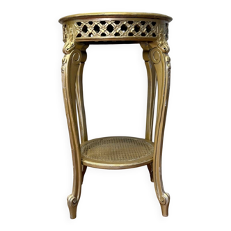 Louis XV style pedestal or pedestal in openwork gilded wood