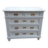 Old oak and marble chest of drawers