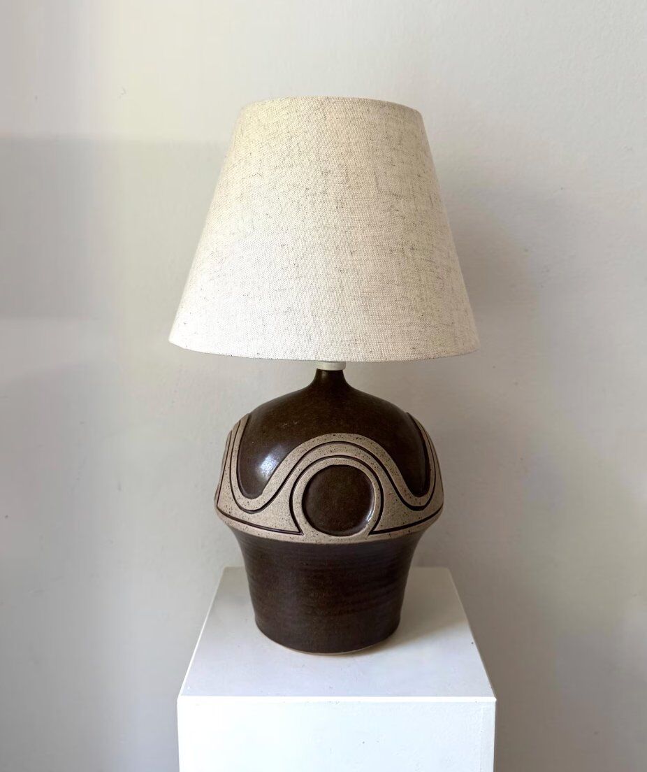 Stoneware table lamp by Marianne Starck for Michael Andersen Bornholm, Denmark, 1960s